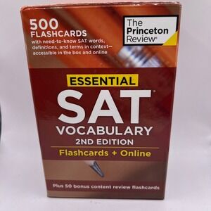 Essential SAT Vocabulary 2nd Edition by Princeton Review - 500 Flash Cards Set